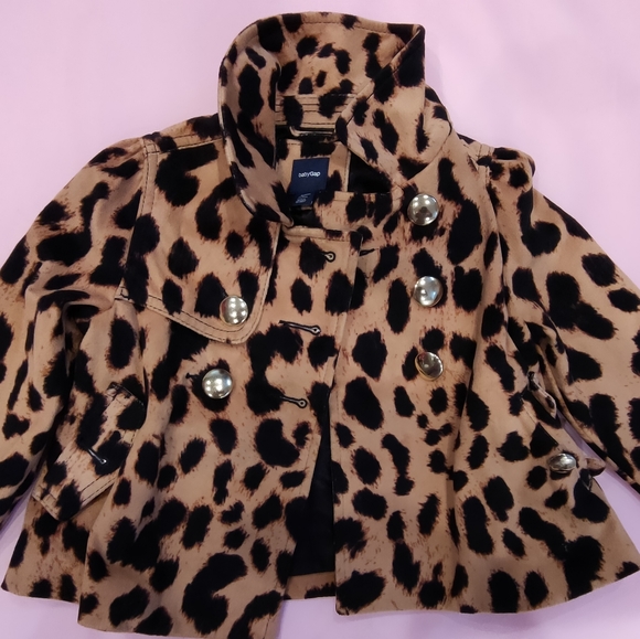 Gap girl leopard print coat size 3 - Picture 1 of 1